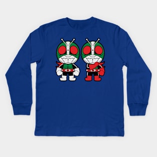 kamen rider duo partner Kids Long Sleeve T-Shirt